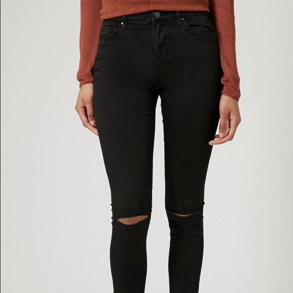 Black top shop motto LEIGH jeans